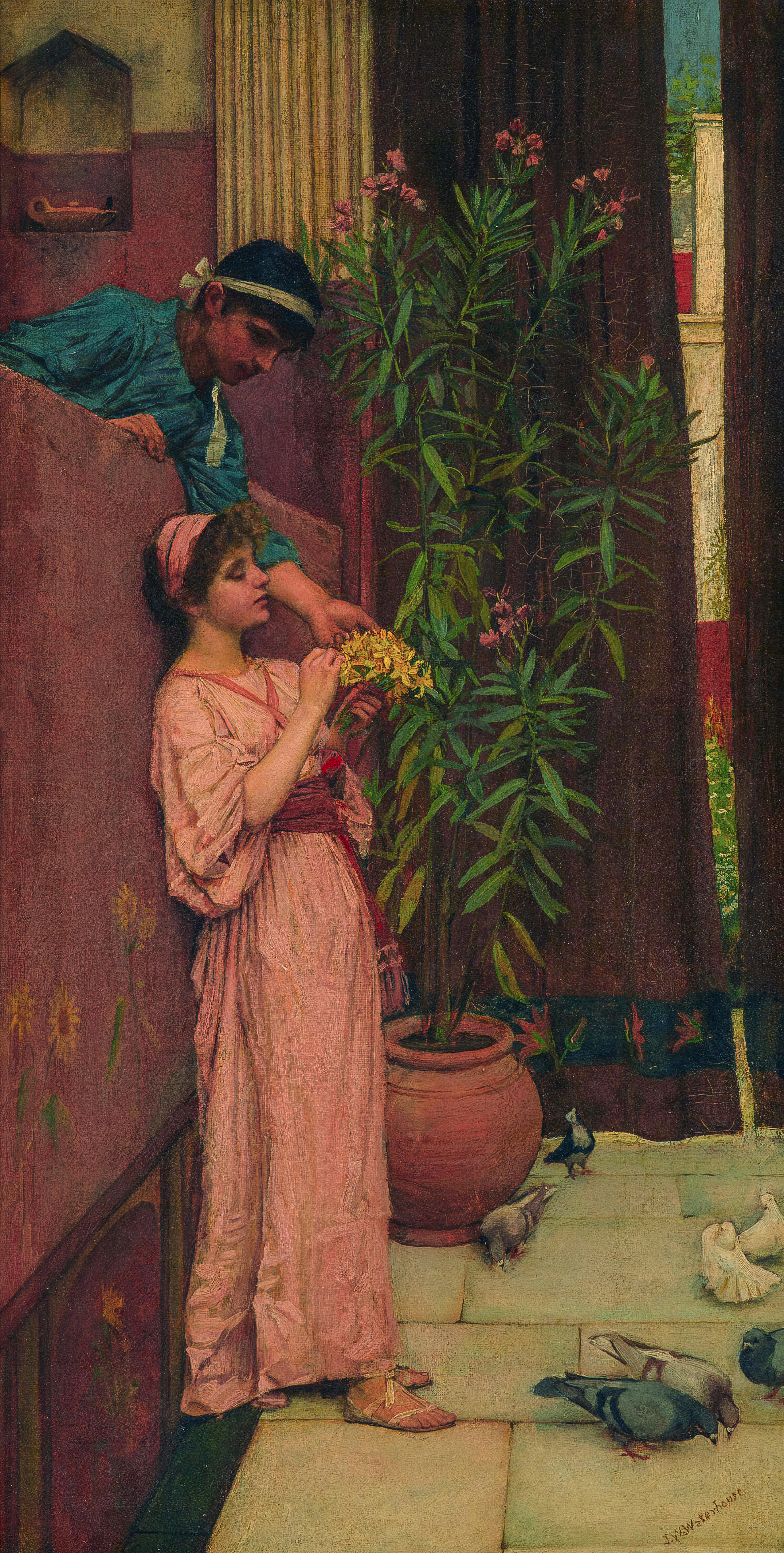 The Courtship / Sweet offerings – John William Waterhouse